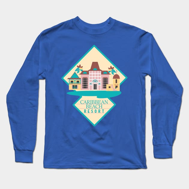 Caribbean Beach Resort Long Sleeve T-Shirt by Lunamis